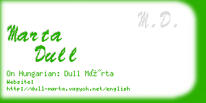 marta dull business card